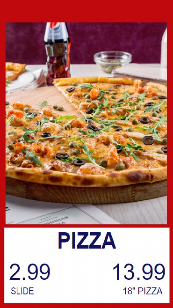 cafeteria price table